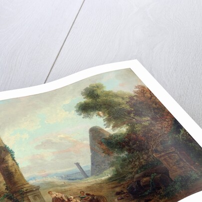 Fountain of Minerva, Rome, 1772 by Hubert Robert