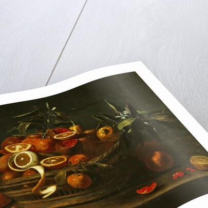 Still life with lemon, orange and pomegranate by French School