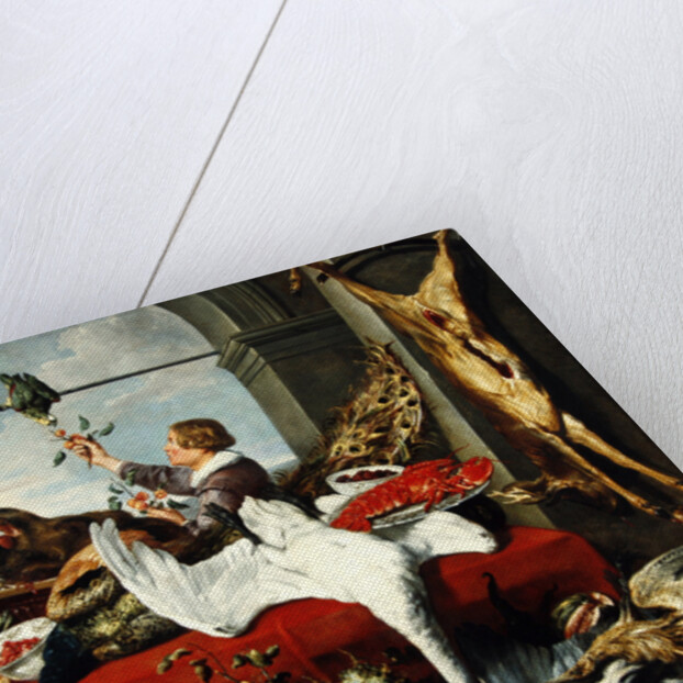 Interior of an office, or still life with game, poultry and fruit, c.1635 by Frans Snyders or Snijders