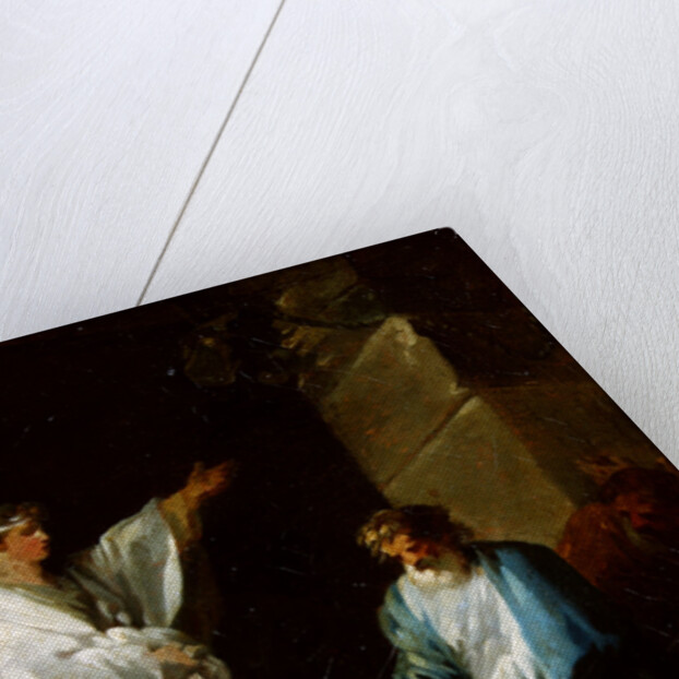 St Sebastian preaching the faith of Diocletian in prisons by Francois Andre Vincent