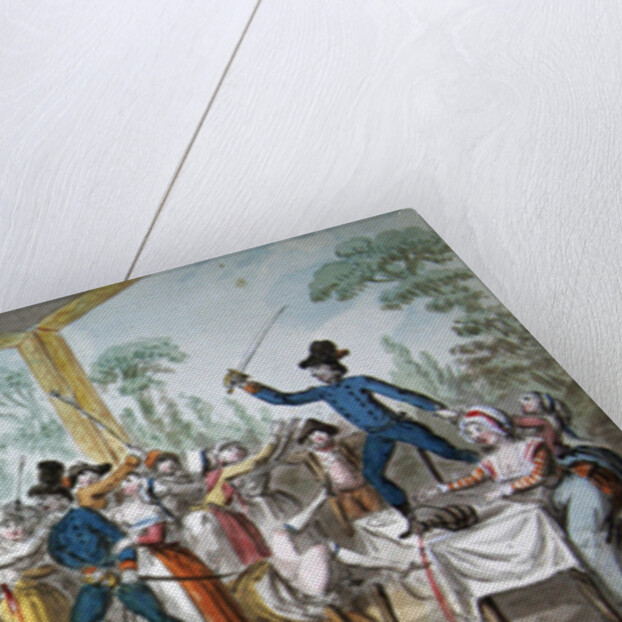 Riotous scene in a tavern during the period of the French Revolution, c.1789 by Etienne Bericourt