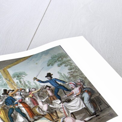 Riotous scene in a tavern during the period of the French Revolution, c.1789 by Etienne Bericourt