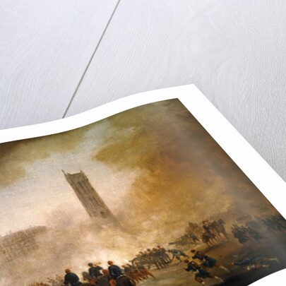 Paris Commune: fighting in front of the Tour Saint-Jacques, 1871 by Gustave Clarence Rodolphe Boulanger