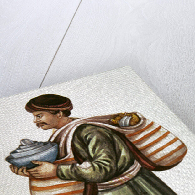 The ceramic merchant by Persian School