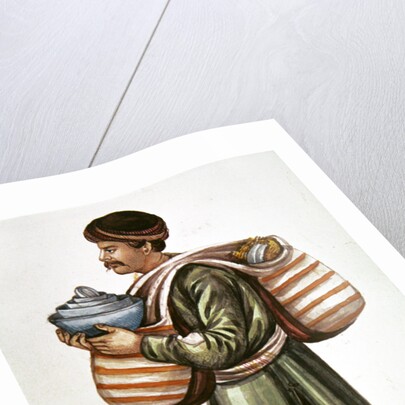 The ceramic merchant by Persian School