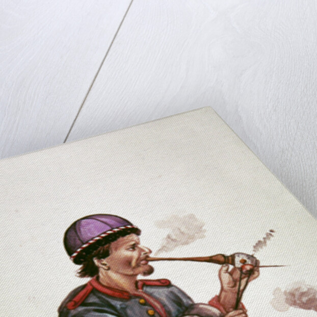 The tea merchant by Persian School