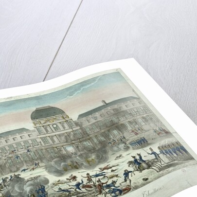 Chateau des Tuileries, 10th August 1792 by G. (after) Texier