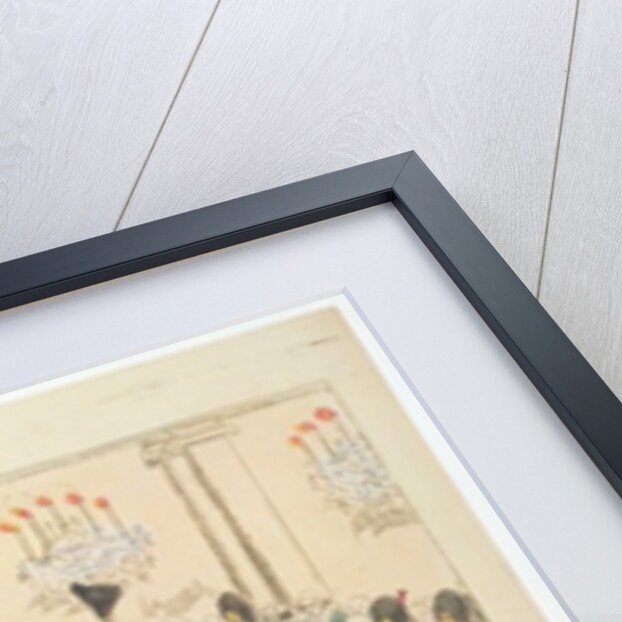 Banquet given on 1 October 1789 at the Versailles Opera House by the King's bodyguards to welcome the arrival of the Flanders Regiment by French School