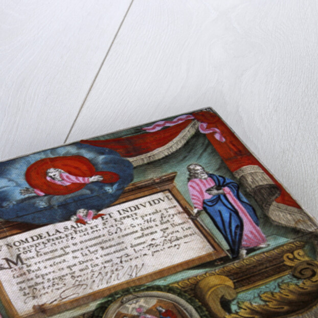 Marriage Certificate for Claude Monnard issued at Lyon in 1672 by French School