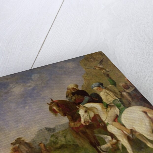 A Falcon Hunt in Algeria: The Quarry, before 1863 by Eugene Fromentin