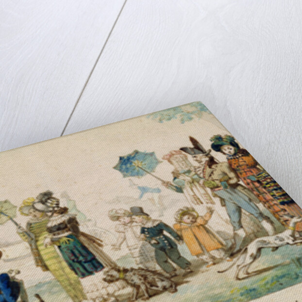 A Walk in the Champ Elysees, 1811 by French School