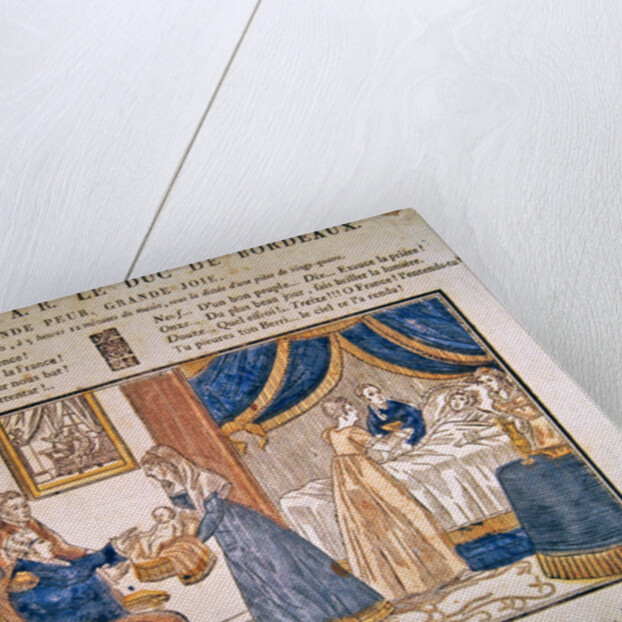 The birth of Henri Charles Ferdinand Marie Dieudonne de France, Duc de Bordeaux, Comte de Chambord on 29 September, 1820 by French School