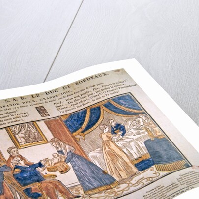 The birth of Henri Charles Ferdinand Marie Dieudonne de France, Duc de Bordeaux, Comte de Chambord on 29 September, 1820 by French School