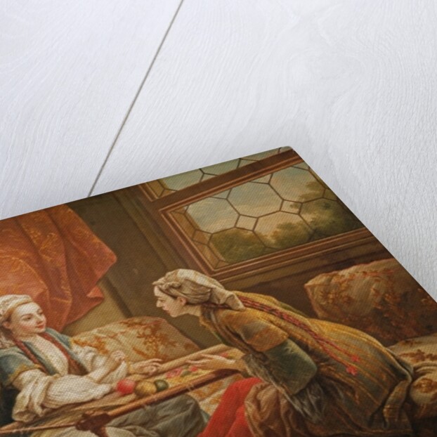 Madame de Pompadour in the role of fortuneteller by Carle van Loo