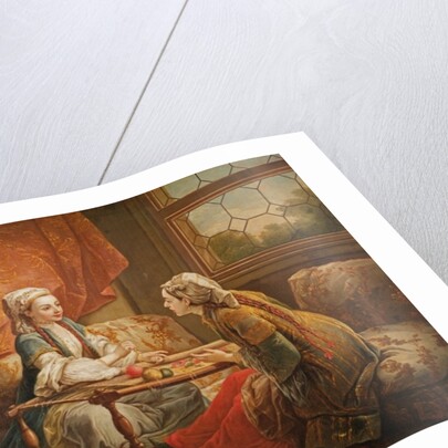 Madame de Pompadour in the role of fortuneteller by Carle van Loo