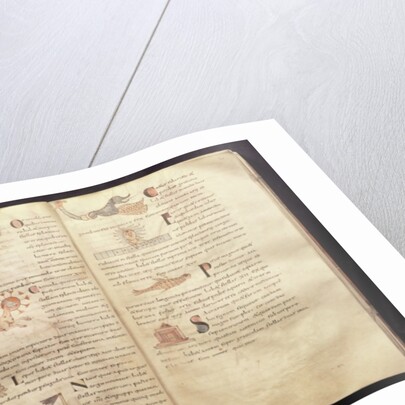 Ms 422 Fol.29 & 30 Path of the moon across the constellations by French School