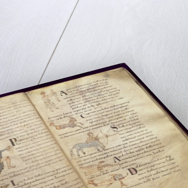 Ms 422 Fol.27v & 29v Path of the moon across the constellations by French School