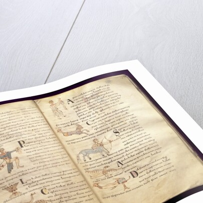 Ms 422 Fol.27v & 29v Path of the moon across the constellations by French School