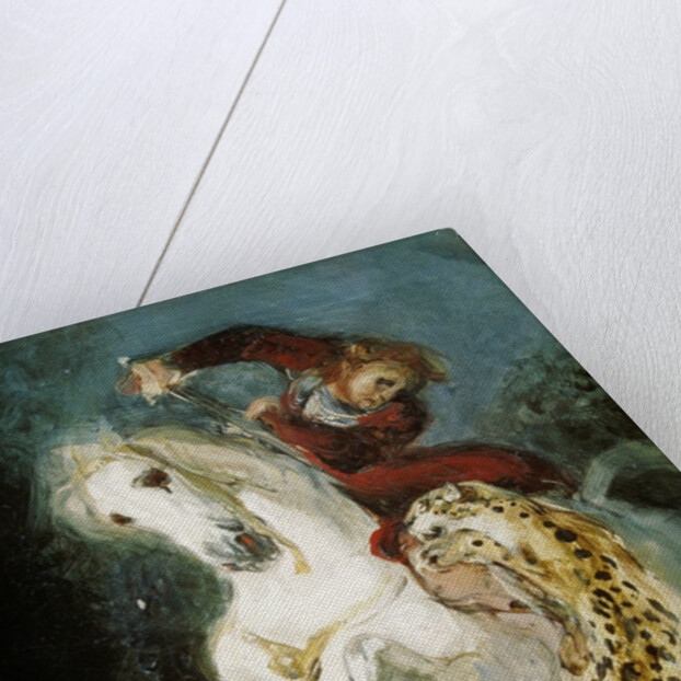 Jaguar Attacking a Horseman, c.1855 by Ferdinand Victor Eugene Delacroix