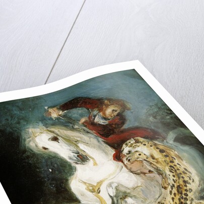 Jaguar Attacking a Horseman, c.1855 by Ferdinand Victor Eugene Delacroix