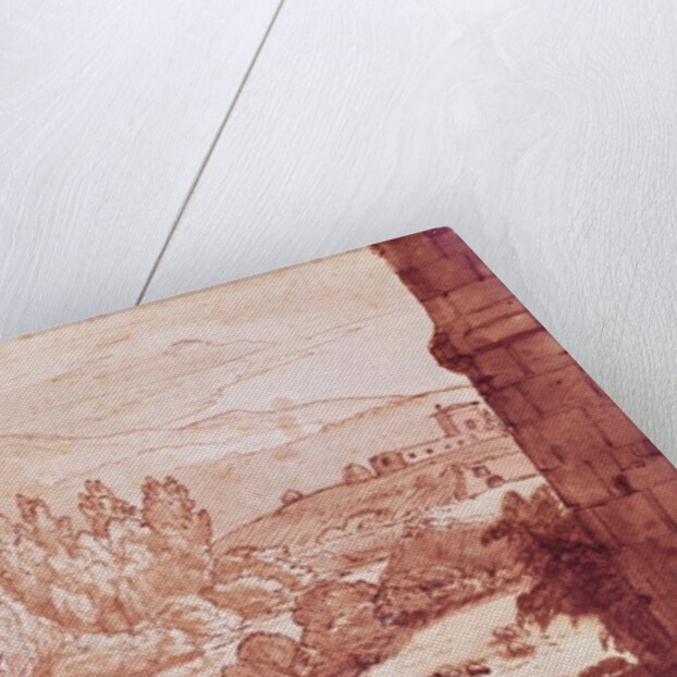 Landscape with a river, a herd of cattle and a herdsman by Claude Lorrain (1600-82)