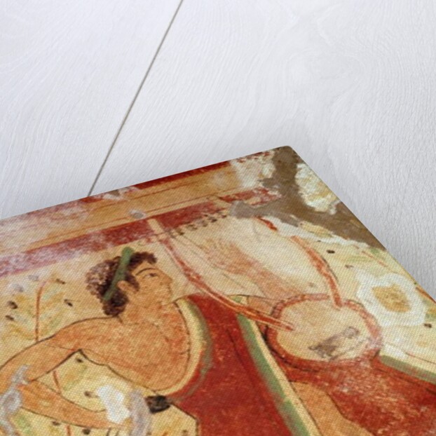 Musician playing the zither by Etruscan