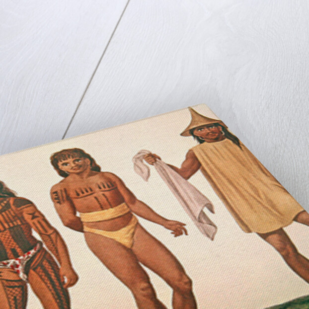 Natives of the islands of Iros, Penelap and Aouara in the Caroline Islands archipelago by French School