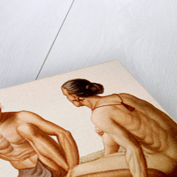 Habitants of the island of Oualan in the Caroline Islands archipelago by French School