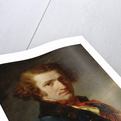 Portrait of a man in blue clothes by Anne Louis Girodet de Roucy-Trioson