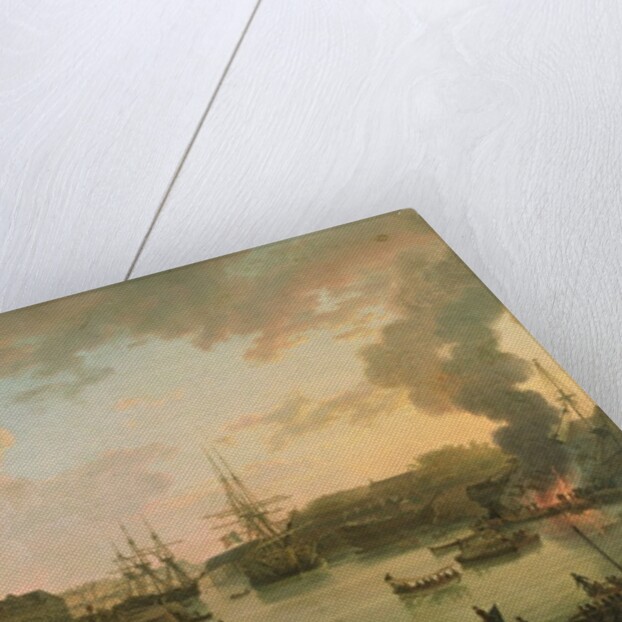 View of the port of Brest from the covered docks in 1795, 1795 by Jean-Francois Hue