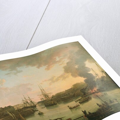 View of the port of Brest from the covered docks in 1795, 1795 by Jean-Francois Hue