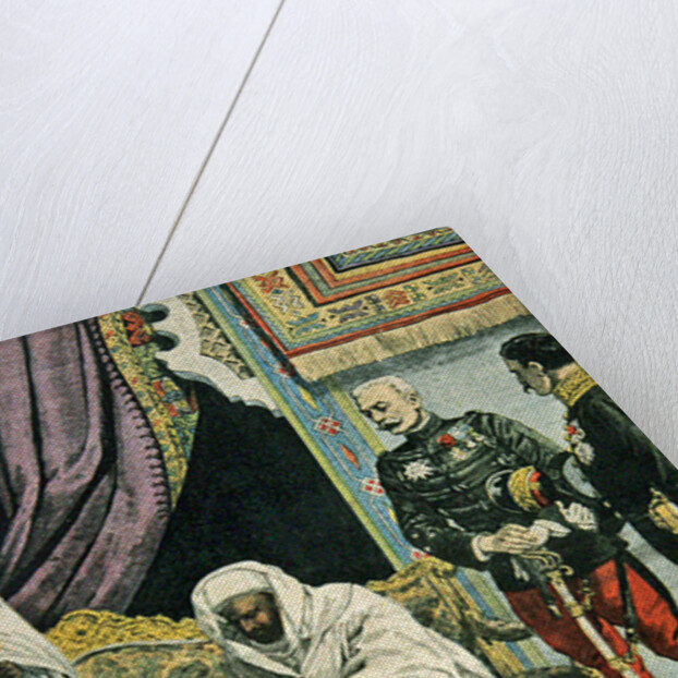 Abdication of Moulay-Hafid, Sultan of Morocco, cover illustration of 'Le Petit Journal', 25 August, 1912 by French School