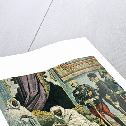 Abdication of Moulay-Hafid, Sultan of Morocco, cover illustration of 'Le Petit Journal', 25 August, 1912 by French School