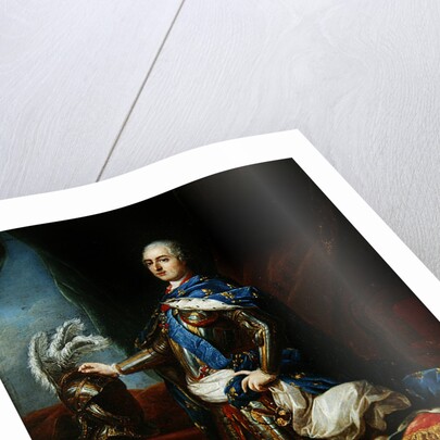 Portrait of Louis XV in armour by Carle van Loo
