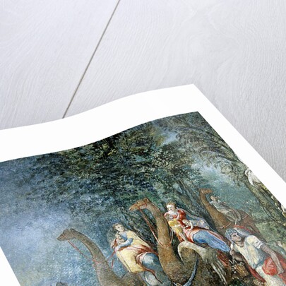 Exodus scene on the chimney in the room of Madeleine de Savoie, Chateau d'Ecouen by French School