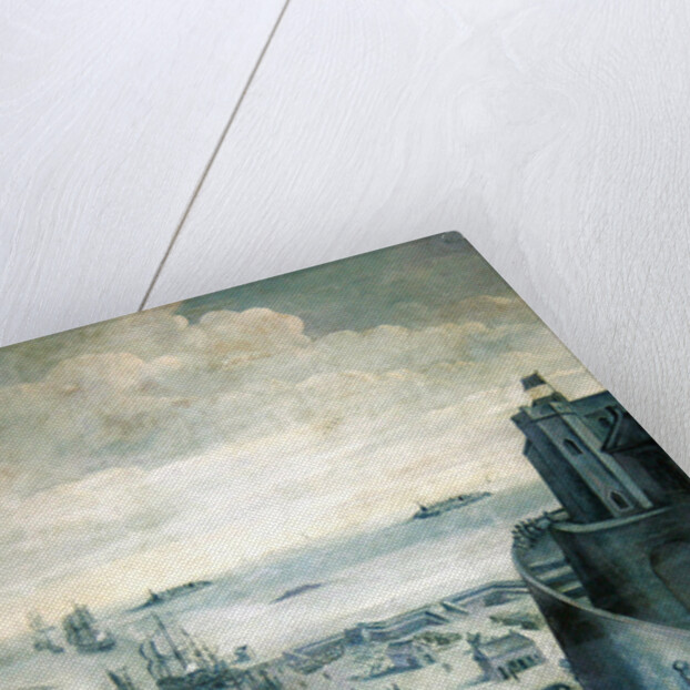 View of the port of Dunkirk and the castle of the Dame de Cassel by French School