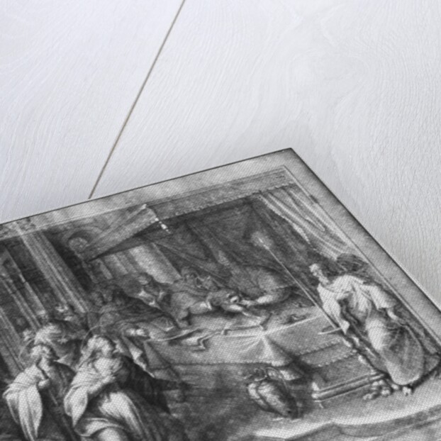 Life of Christ, Circumcision, preparatory study of tapestry cartoon for the Church Saint-Merri in Paris, c.1585-90 by Henri Lerambert