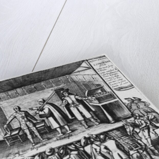 Farce on orvietan sellers at the Saint-Germain fair in Paris, c.1620-30 by French School