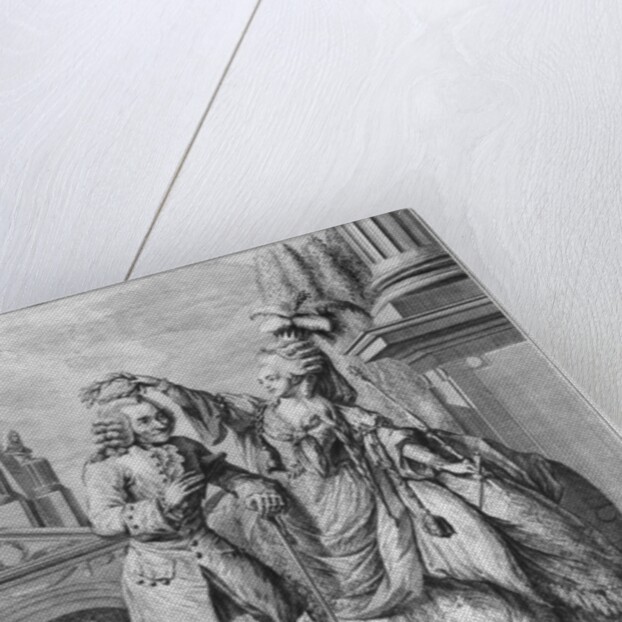 Voltaire crowned by Mademoiselle Clairon by Claude Louis Desrais