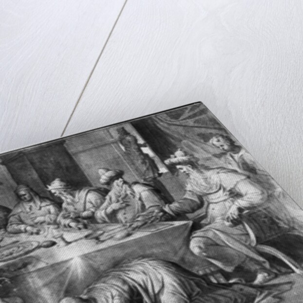 Life of Christ, the Meal at the House of Simon the Pharisee, preparatory study of tapestry cartoon for the Church Saint-Merri in Paris, c.1585-90 by Henri Lerambert