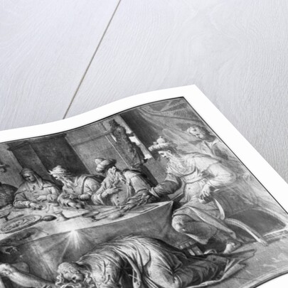 Life of Christ, the Meal at the House of Simon the Pharisee, preparatory study of tapestry cartoon for the Church Saint-Merri in Paris, c.1585-90 by Henri Lerambert