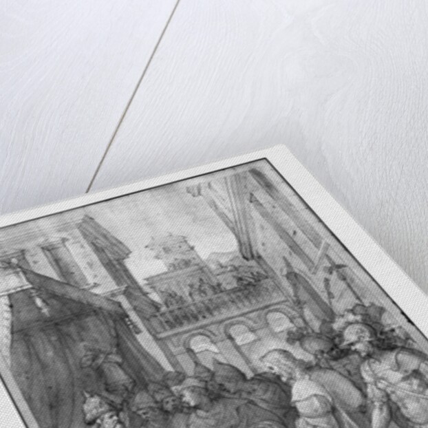 Life of Christ, Christ before Herod, preparatory study of tapestry cartoon for the Church Saint-Merri in Paris, c.1585-90 by Henri Lerambert