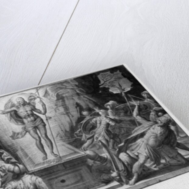 Life of Christ, Resurrection of Christ, preparatory study of tapestry cartoon for the Church Saint-Merri in Paris, c.1585-90 by Henri Lerambert