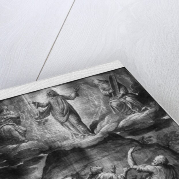 Life of Christ, Transfiguration of Christ on Mount Tabor, preparatory study of tapestry cartoon for the Church Saint-Merri in Paris, c.1585-90 by Henri Lerambert