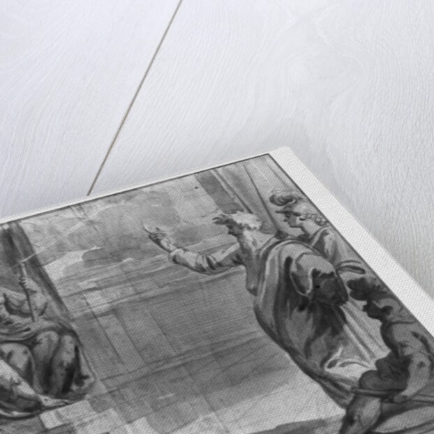 Life of Christ, St. Paul preaching, preparatory study of tapestry cartoon for the Church Saint-Merri in Paris, c.1585-90 by Henri Lerambert