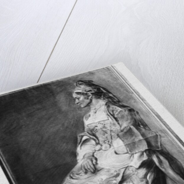 Russian girl farmer in traditional costume for feast days by Jean Baptiste Leprince