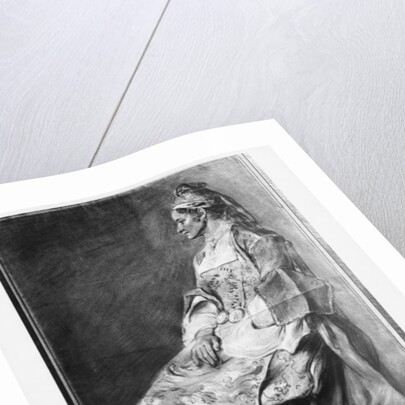 Russian girl farmer in traditional costume for feast days by Jean Baptiste Leprince