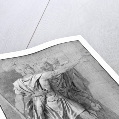 The three Horatii brothers, study for 'The Oath of the Horatii', 1785 by Jacques Louis David