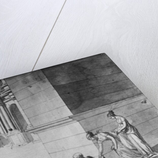 Two young girls bringing bread to Homer asleep by Jacques Louis David