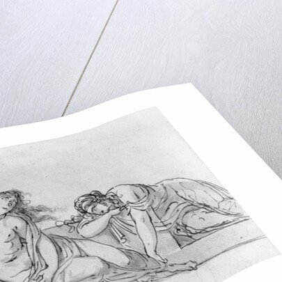 Old woman leaning over two fainting women, c.1776 by Jacques Louis David